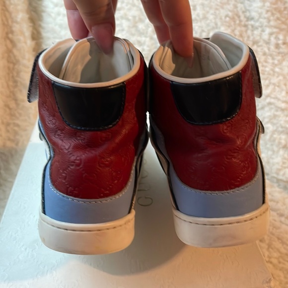Gucci Kids White Leather Coda Pop High-top Sneaker - Picture 4 of 9
